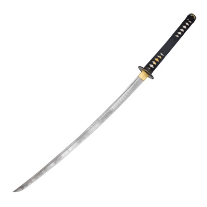 Katana Acero Damasco. Negro