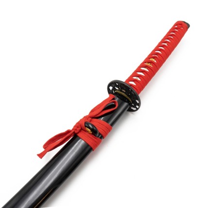 Katana Acero Forjado. Negro-Rojo