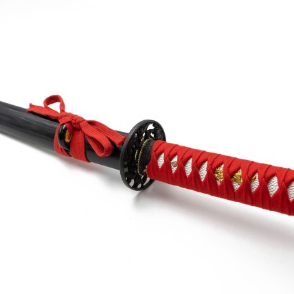 Katana Acero Forjado. Negro-Rojo