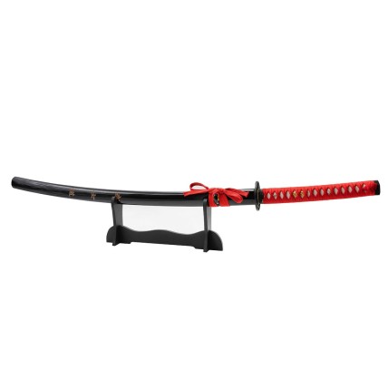 Katana Acero Forjado. Negro-Rojo