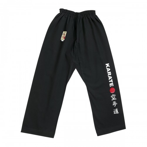 Pantalon Karate-Point Rouge. Noir. 