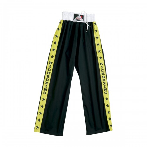 Full Satin Trouser. Black/Yellow. "Fuji/Stars Stripes".